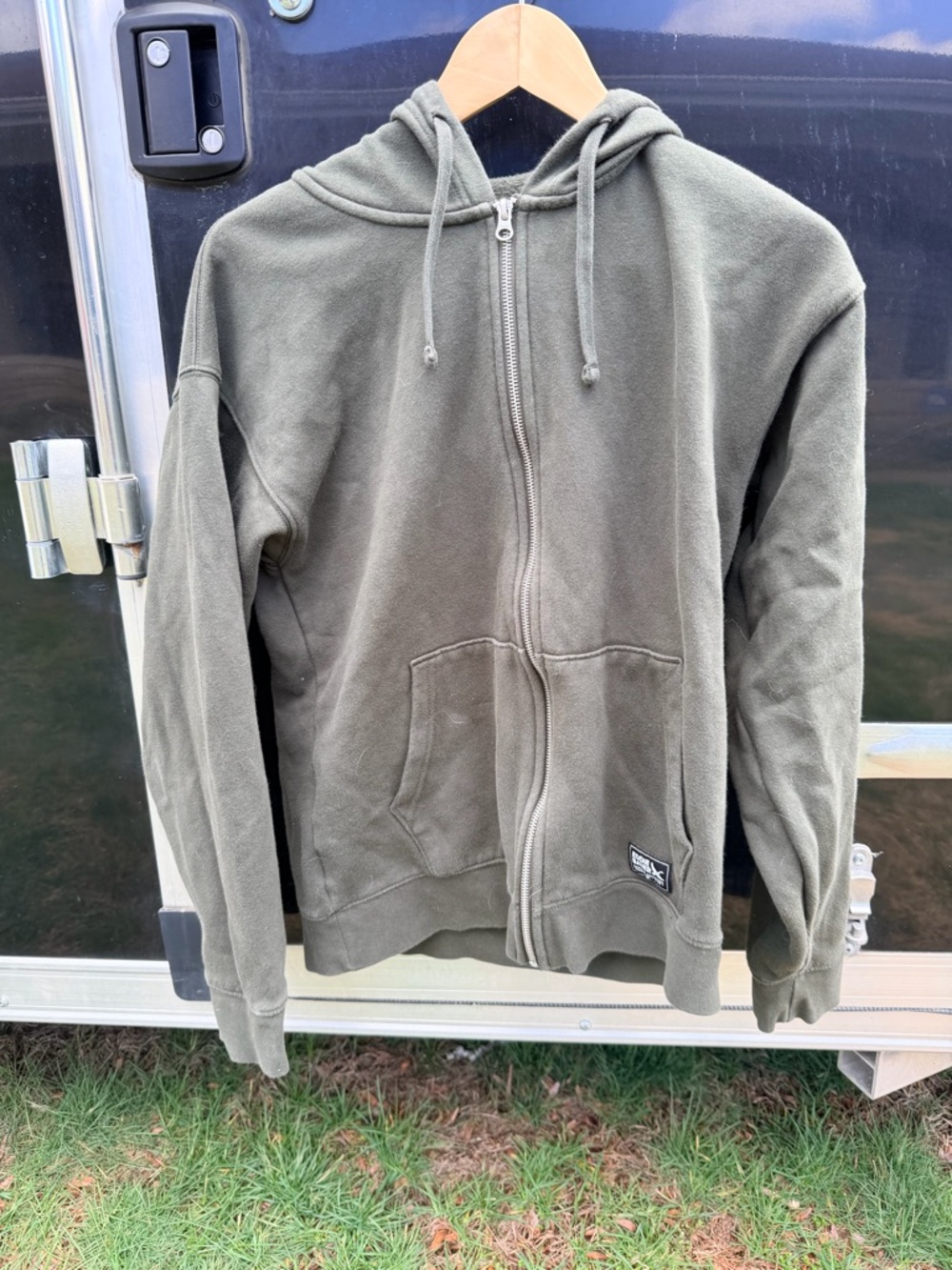 Eddie Bauer Olive Green Full-Zip Hoodie